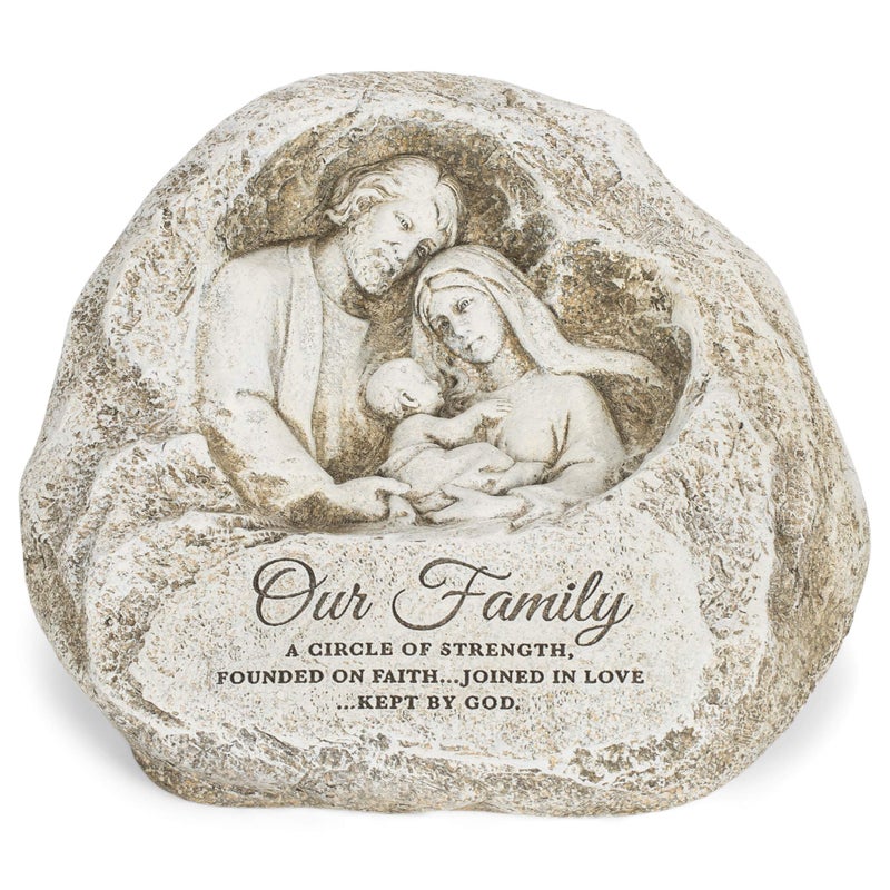 Joseph's Studio by Roman Inc., HOLY Family Garden, Garden Collection, Religious Statue, Holy Family, Memorial, Angel, Patron Saint, DÃ©cor (7x8x4) - Image 1